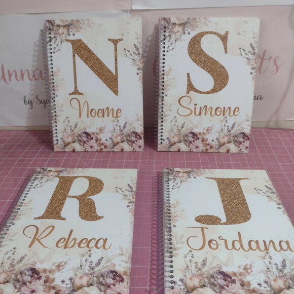 Cadernos 15x21 Alfabeto Floral