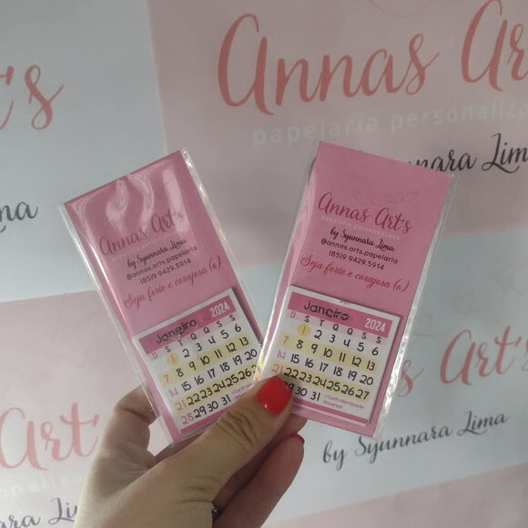 Calendário com Imã de Geladeira