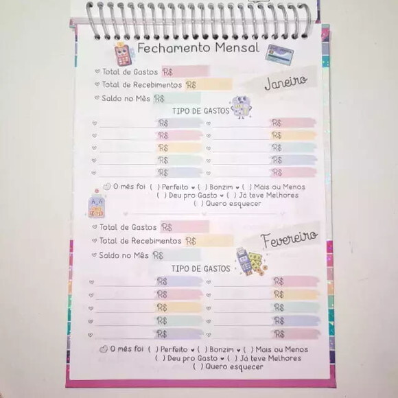 Controle Financeiro Bloco Capa Dura 15x21