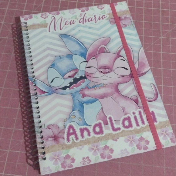 Diário 15x21 Stitch e Angel