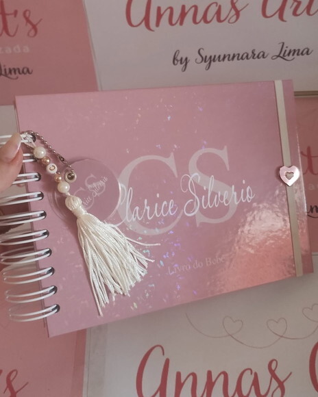 Livro do Bebe Neutro Rosa Seco