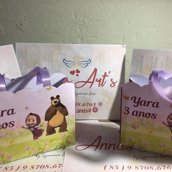 Sacolinha Marsha e o Urso 10 Unidades