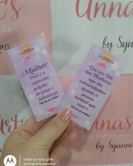 Tag com Lixa de Unha Dia da Mulher 10 Unidades