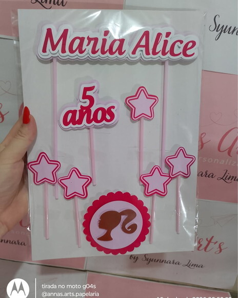 Topo de Bolo Barbie