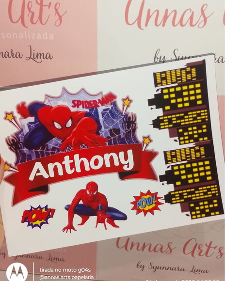Topo de Bolo Homem Aranha