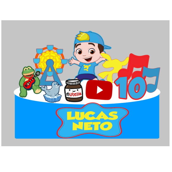 Topo de Bolo Lucas Neto