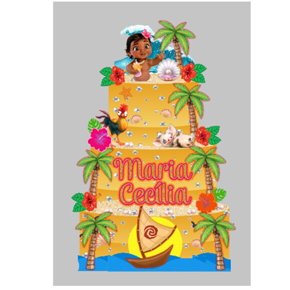 Topo de Bolo Moana