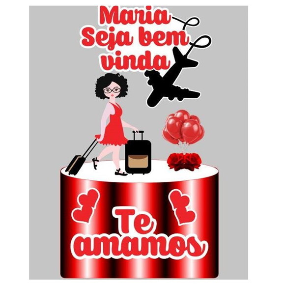 Topo de Bolo Viagem
