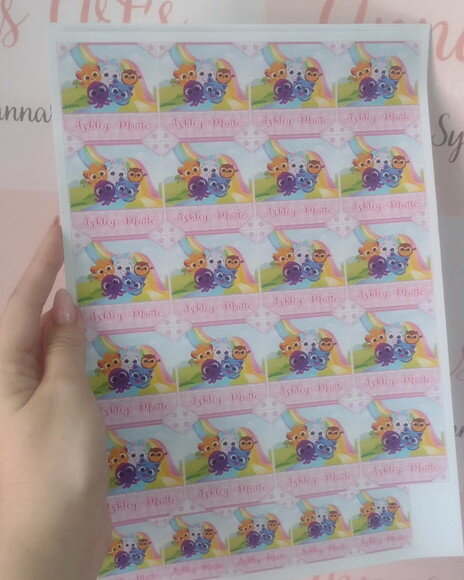 Adesivo Personalizado Bolo Fofos