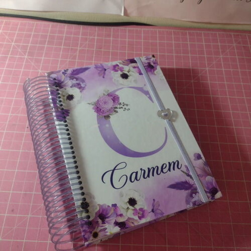 Agenda Alfabeto Floral Lilás 2026