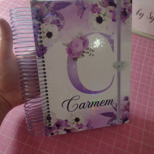 Agenda Alfabeto Floral Lilás 2026