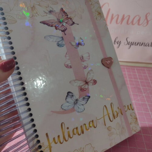 Agenda Alfabeto Floral Rose Gold 2026