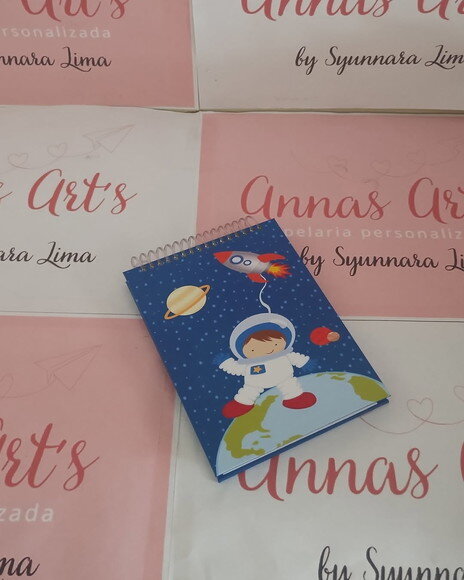 Bloco Capa Dura 10x15 Astronauta