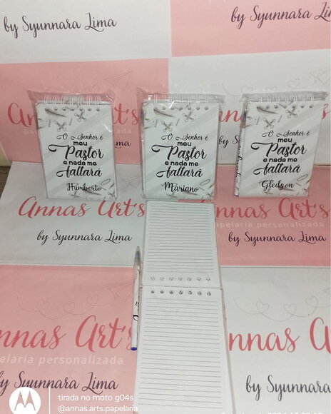 Bloco Capa Dura 10x15 com Caneta ou Lápis Folhagem Marrom