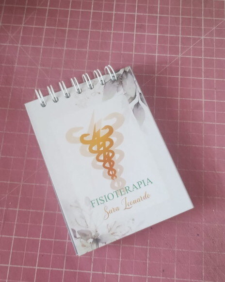Bloco Capa Dura 10x15 Fisioterapeuta