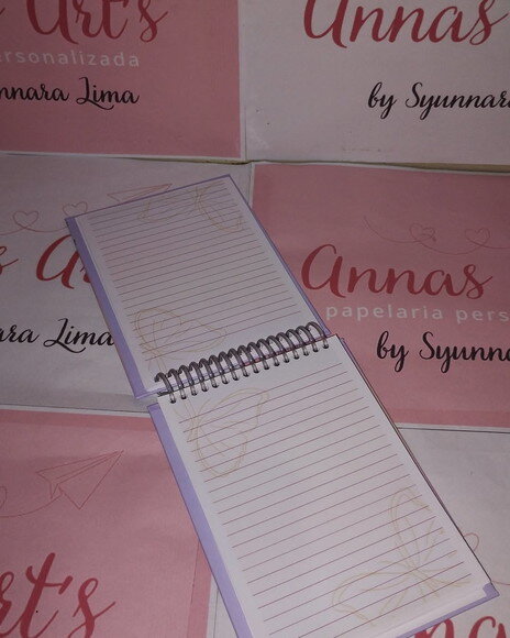 Bloco Capa Dura 10x15 Frase com Borboletas Lilás