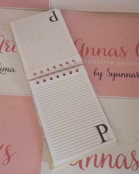Bloco Capa Dura 10x15 Listrado Candy Claro