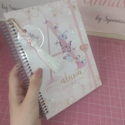 Caderneta de Vacina Alfabeto Floral Rose Gold
