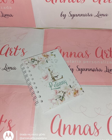 Caderno 11x15 Alfabeto Floral