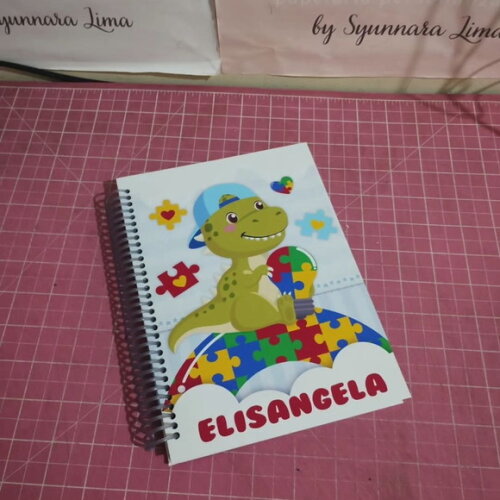 Caderno 15x21 Autismo Dinossauro