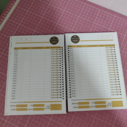 Caderno 15x21 de Agendamentos com Logomarca