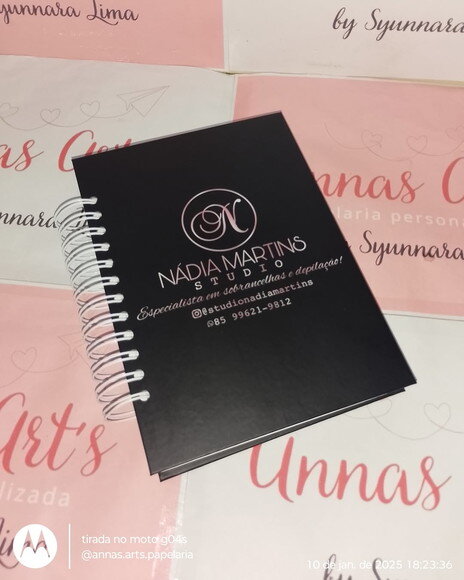 Caderno 15x21 de Agendamentos com Logomarca