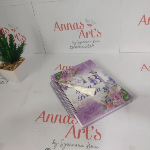 Caderno 15x21 Floral com Borboletas