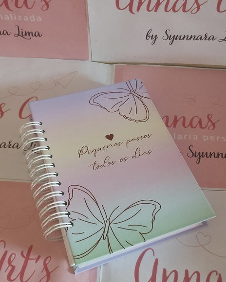 Caderno 15x21 Pedidos Borboletas Candy