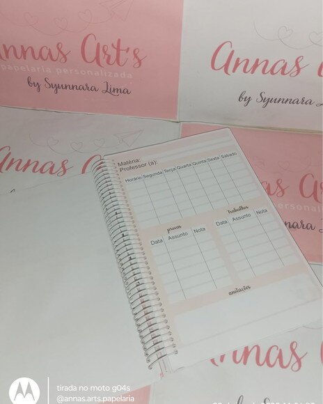 Caderno Colegial 18x26 Panda Menina