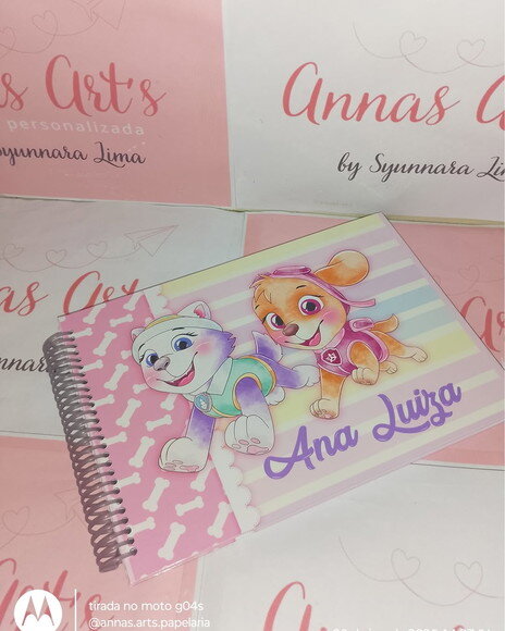 Caderno de Desenho Patrulha Canina Skye e Everest