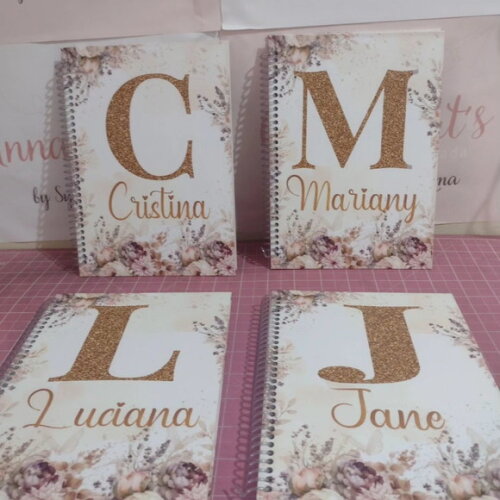 Cadernos 15x21 Alfabeto Floral