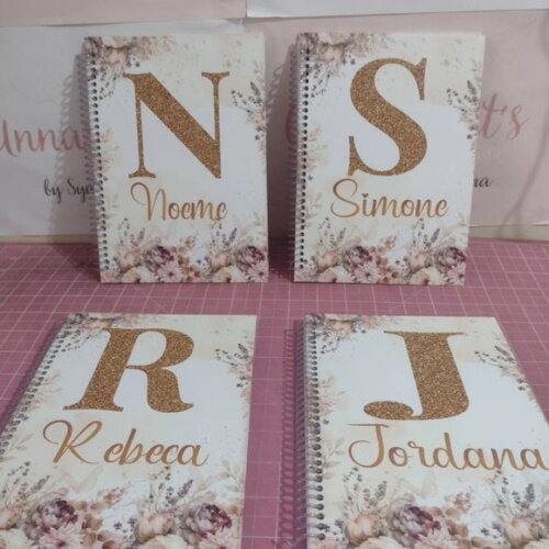 Cadernos 15x21 Alfabeto Floral