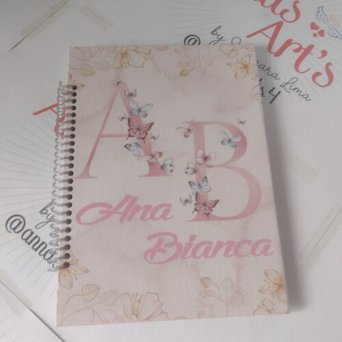 Cadernos 15x21 Alfabeto Floral