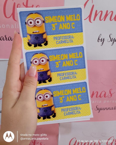 Etiqueta Escolar Minnions