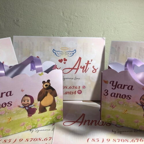 Sacolinha Marsha e o Urso 10 Unidades