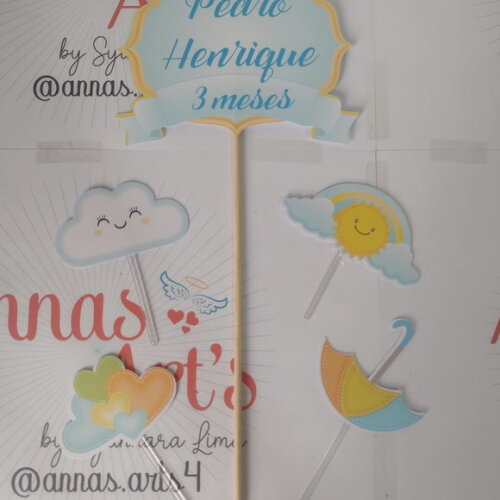 Topo de Bolo Chuva de Benção