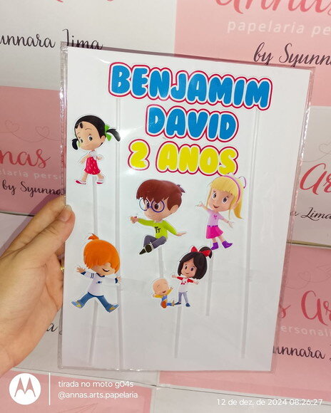 Topo de Bolo Cleo e Cuquin