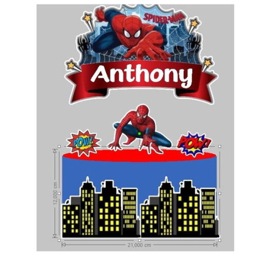 Topo de Bolo Homem Aranha