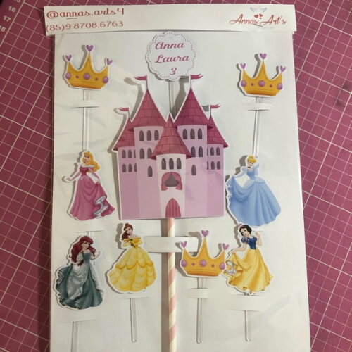 Topo de Bolo Princesas da Disney