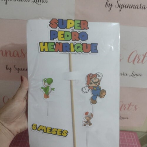 Topo de Bolo Super Mario Bross