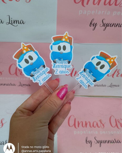 Topper de Doces ou Cupcake Leo Caminhão Encantário 20 Unidad