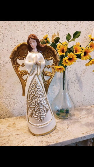 Anjo com asa vazada 36 cm