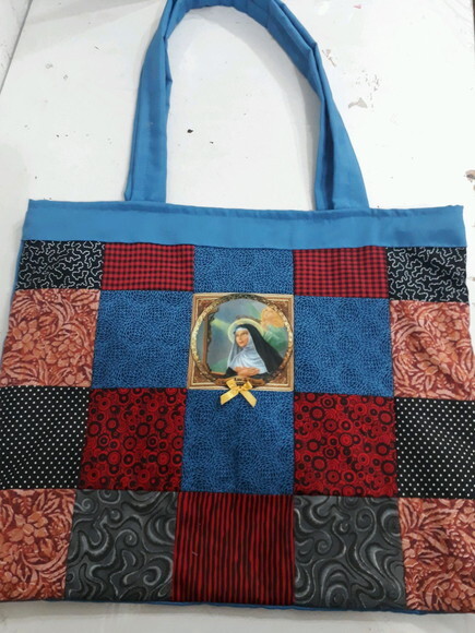 Bolsa de tecido religiosa - Santo/Santa