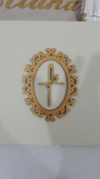 Caixa Convite para Madrinha de Crisma/com Santa Terezinha