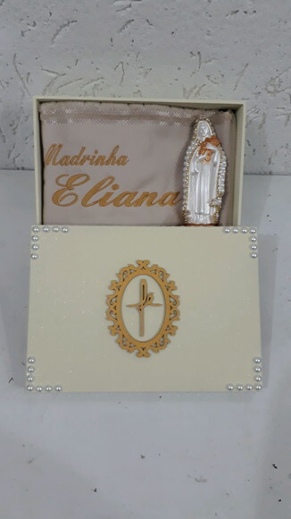Caixa Convite para Madrinha de Crisma/com Santa Terezinha
