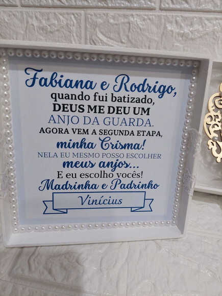 Caixa Convite para Padrinho e/ou Madrinha de Crisma