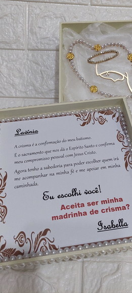 Caixa Convite para Padrinho/Madrinha de Crisma
