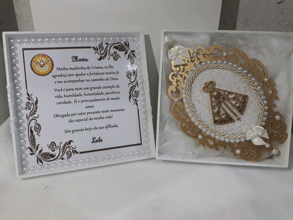 Caixa para Padrinho/Madrinha de Crisma