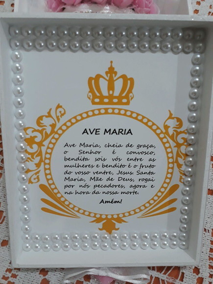 Caixa personalizada com Nossa Senhora Aparecida Baby Azul