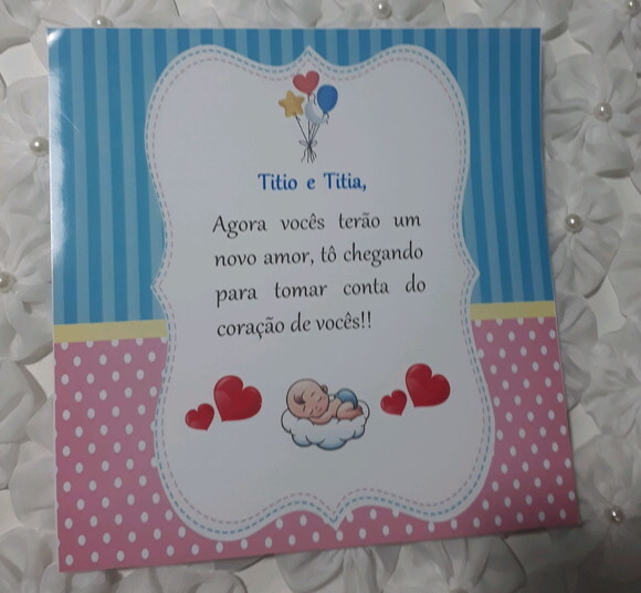 Caixa Revelação de Gravidez - Titio e Titia